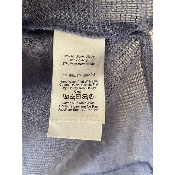 DKNY NEW Women's M Periwinkle Purple Long Sleeve Cowl Neck Sweater Knit Top Soft - Picture 8 of 10